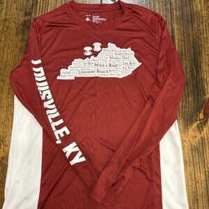 Red Long Sleeve Men’s ky bourbon dry fit shirt size medium